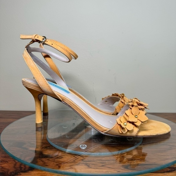 Draper James Floral Alice Ankle Strap Heels in Peach - Picture 9 of 16